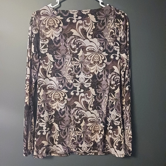 AXCESS LONG SLEEVE FLORAL WOMENS SHIRT - Picture 3 of 3